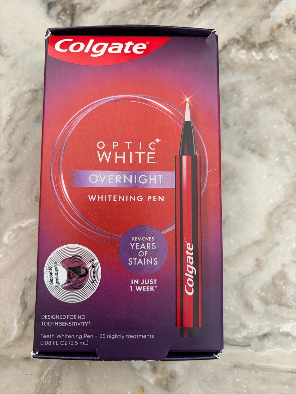 Colgate Optic White Overnight Whitening Pen - Red
